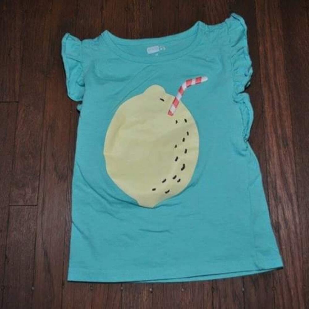Crazy 8 Lemonade Ruffle Short Sleeve Top Size 2T